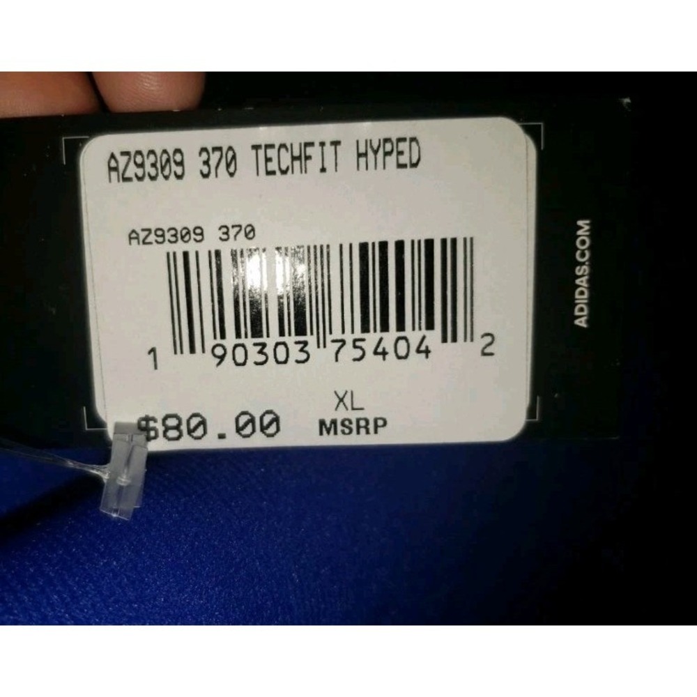 Adidas Techfit Hyped Football Practice Jersey Men's Size XL Blue & White New $80 - Picture 2 of 3
